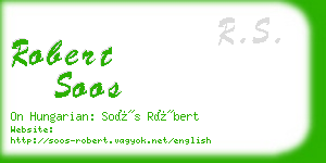 robert soos business card